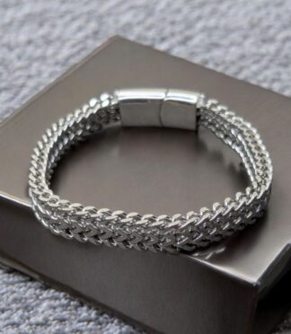 Stainless Steel Multi-Row Chain Bracelet